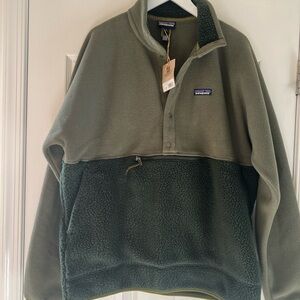 Patagonia Two-Tone Green Fleece Jacket